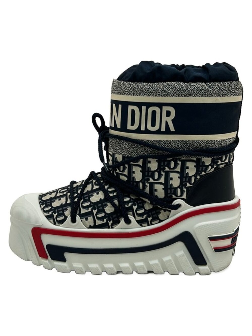 Dior Boots Dark Navy Ivory Multi Snow Leather